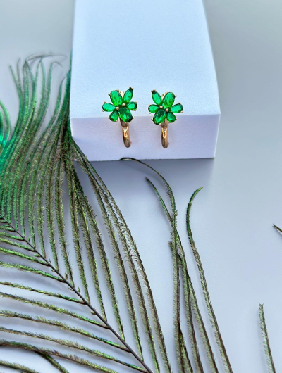 Riņķu auskari ar kristāliem 