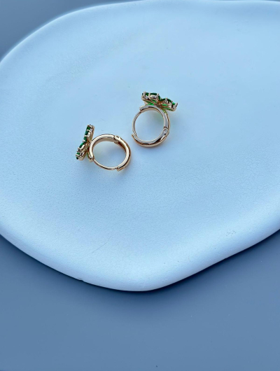 Riņķu auskari ar kristāliem 