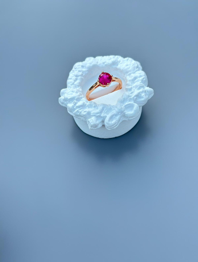 Apzeltīts gredzens ar cirkonu 