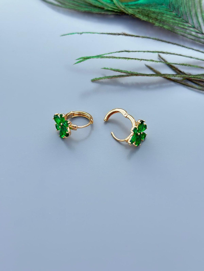 Riņķu auskari ar kristāliem 