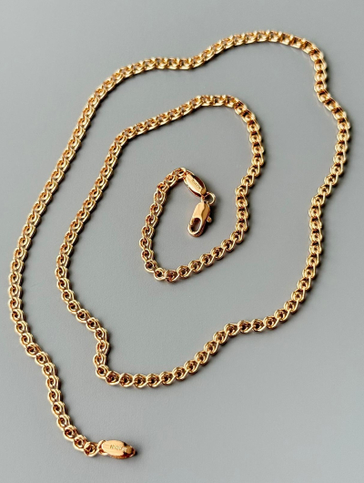 Apzeltīta ķēdīte 55 cm