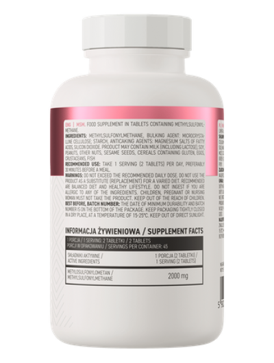MSM  metilsulfonilmetāns - locītavām, ādai un matiem 