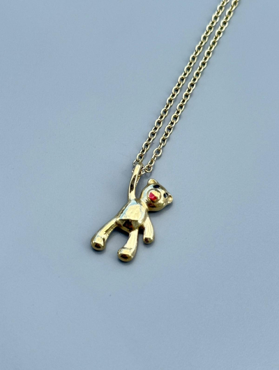 Zelta toņa ķēdīte ar lāča piekariņu